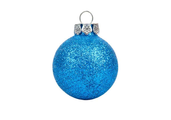 Blaue Weihnachtskugel — Stockfoto