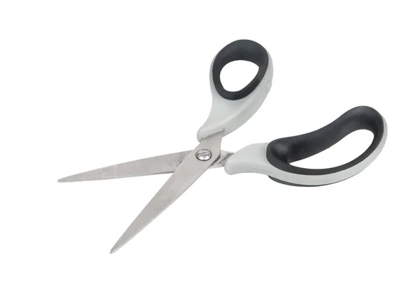 Used scissors with plastic handle — Stock Photo, Image