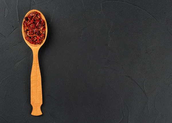 Paprika in Esslöffel geschnitten — Stockfoto