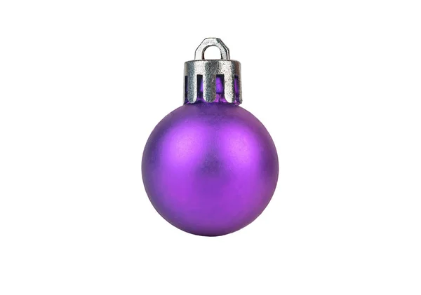 紫色圣诞球 — 图库照片