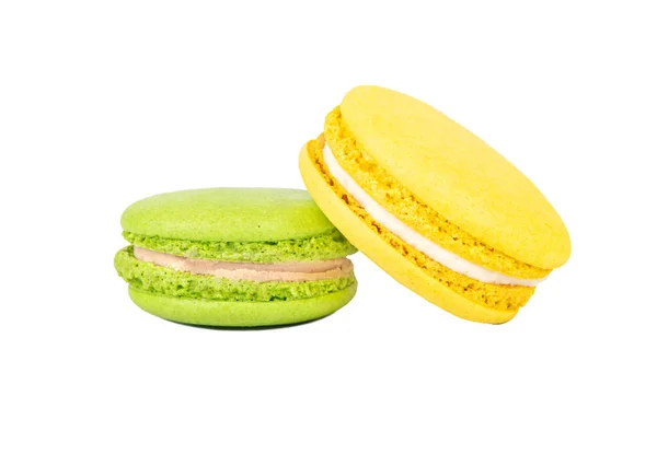 Cytryna i pistacja macaroons — Zdjęcie stockowe