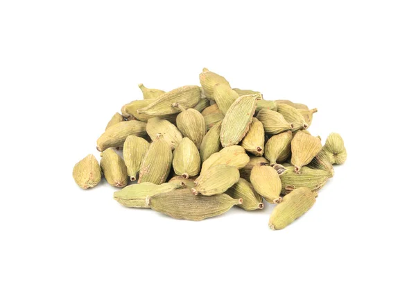 Pile Dry Cardamom White Background — Stock Photo, Image