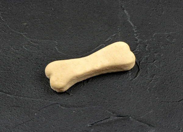 Galletas Perro Forma Hueso Sobre Fondo Hormigón — Foto de Stock