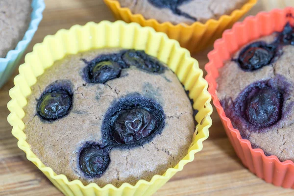 Tatlı Blueberry Muffin Kek — Stok fotoğraf