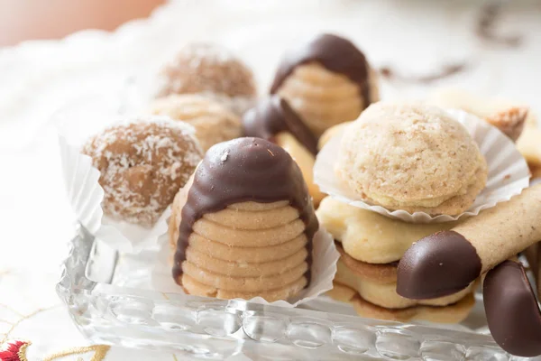 Biscuits Noël Sur Table Pendant Célébration — Photo