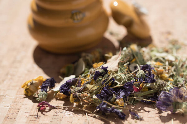 Dried medical herb tea