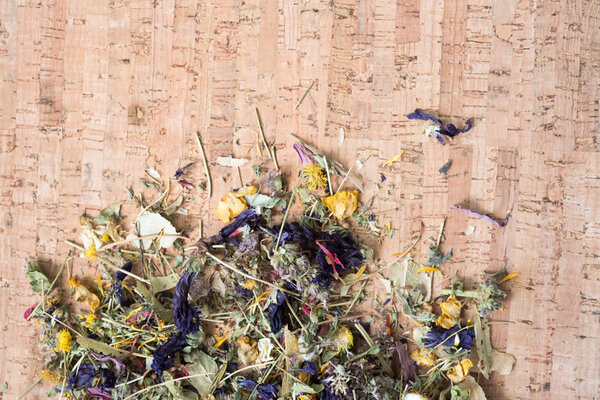 Dried medical herb tea