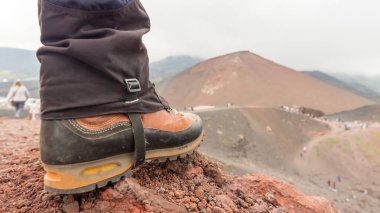 Seyahat macerası kavramı. Sicilya _ Etna