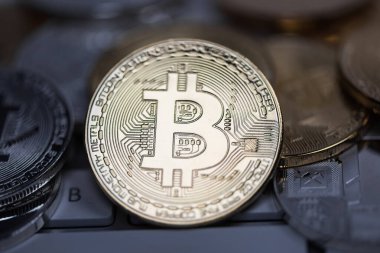 Bir dizi kripto para birimi. Bitcoin en önemli kripto akım olarak