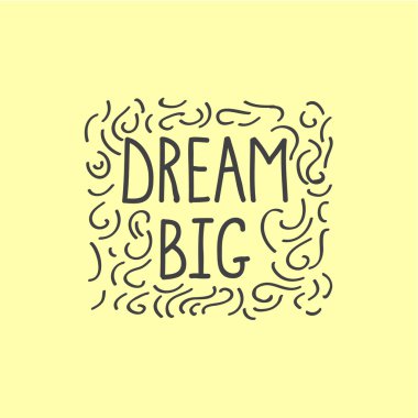 Rüya büyük el çekilmiş motivasyon posteri