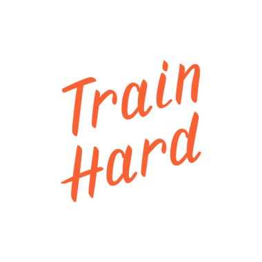 Beyaz arka plan üzerinde tren zor kaligrafi ifade.