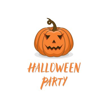 Cadılar Bayramı pumpking huysuz yüz vektör çizim oyulmuş