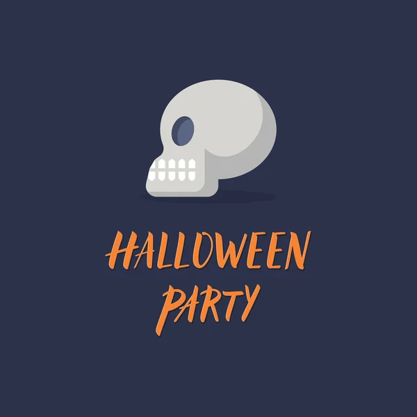 Halloween-Party-Totenkopf-Ikone. — Stockvektor