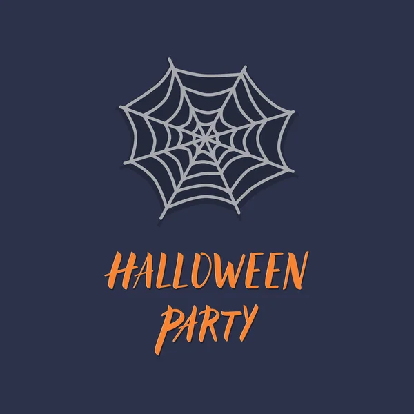 Halloween Party Spinnennetz-Ikone. — Stockvektor