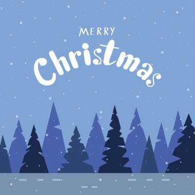 Modern hat ve w Noel tebrik kartı tasarımı