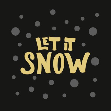 Kalın modern altın harflerle kar-oyun kağıdı ve banner des için izin