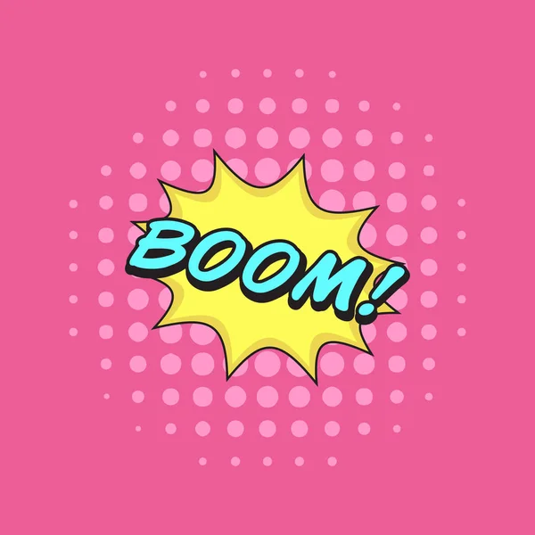 Comics style vector sticker BOOM! — Stock Vector