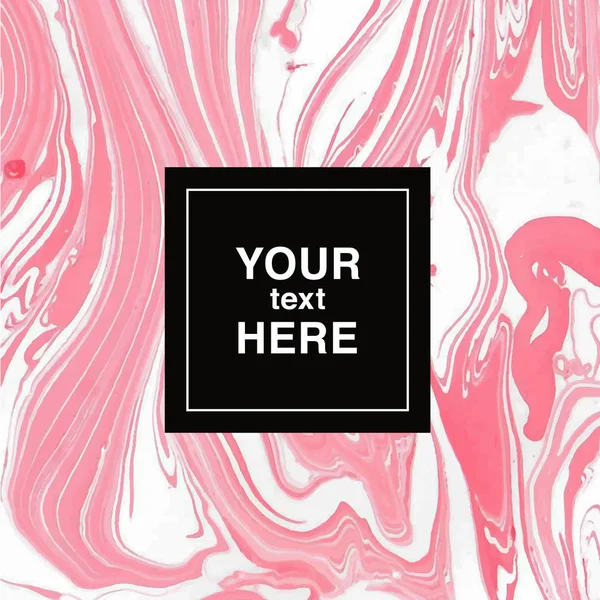 Fond marbré abstrait en blanc et rose pour les invitations — Image vectorielle