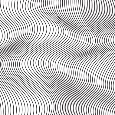 Black and white abstract waves vector background clipart