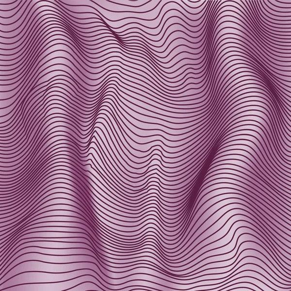 Ondas abstractas púrpura 3d efecto vector de fondo — Archivo Imágenes Vectoriales