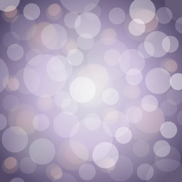 Brillante fondo bokeh violeta con luz suave para diseños navideños — Vector de stock