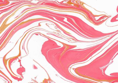 Pembe-Beyaz-altın mermer soyut tasarım dikdörtgen kompozisyon