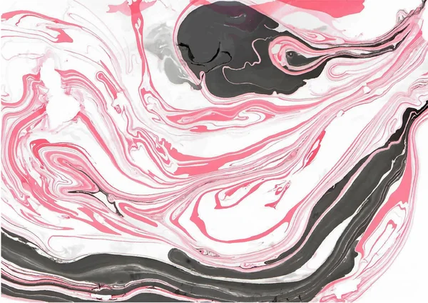 Μαρμάρινο αφηρημένο σχέδιο σε λευκό-ροζ-μαύρο χρώματα ορθογώνια σύνθεση — Διανυσματικό Αρχείο