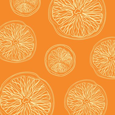 Dilimlenmiş narenciye meyve portakal arka plan kare kompozisyon üzerinde taslağını