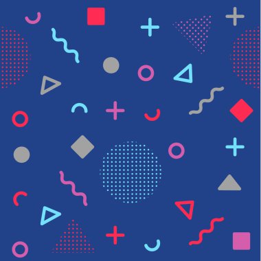 Parlak mavi avant-garde geometrik seamless modeli 