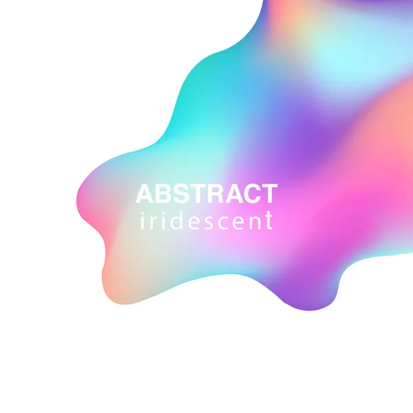 Iridescent abstract shape design template — Stock Vector