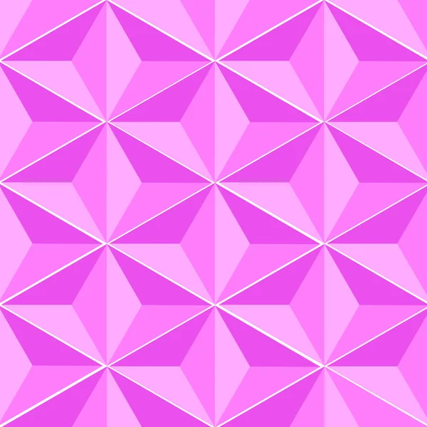 Pink origami pyramids background illustration. — Stock Vector