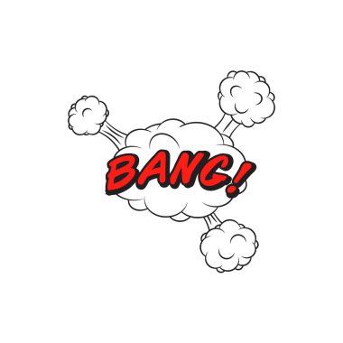 Çizgi roman tarzı konuşma balonu patlama! Beyaz