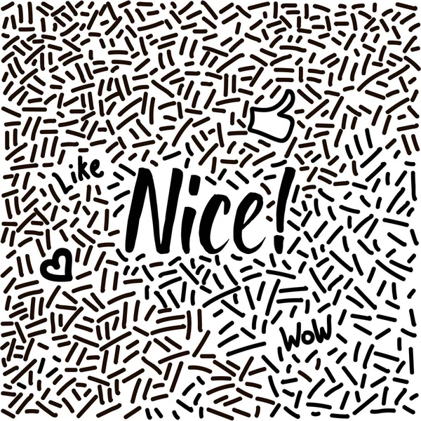 Doodle χέρι διελκυνθεί γραμμή-art με σύγχρονη καλλιγραφία λέξη Νίκαια! — Διανυσματικό Αρχείο