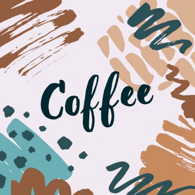 Kahve yazı kahve dükkanları, kafeler ve reklam için.