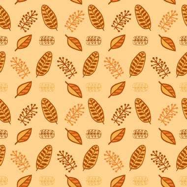 Basit turuncu tonda Vol.5 Dikişsiz sonbahar yaprakları