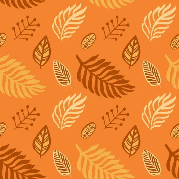 Basit turuncu tonda Vol.6 Dikişsiz sonbahar yaprakları