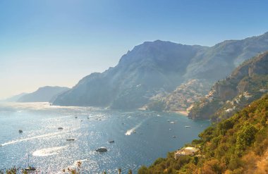 Harika Amalfi coast. İl Campania, İtalya.