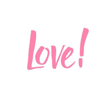 Aşk! El Sevgililer günü tasarımlar için kaligrafi ifade yazılı.