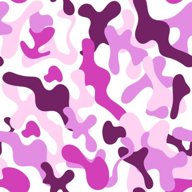 Pembe kamuflaj seamless modeli soyut şekiller.