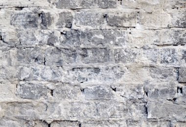 Alçı peeling ile eski tuğla duvar.