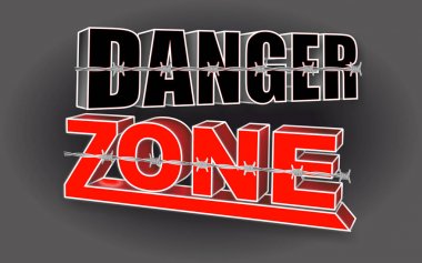 tehlikeli bölge, dikenli tel adam karşı izole satırlık