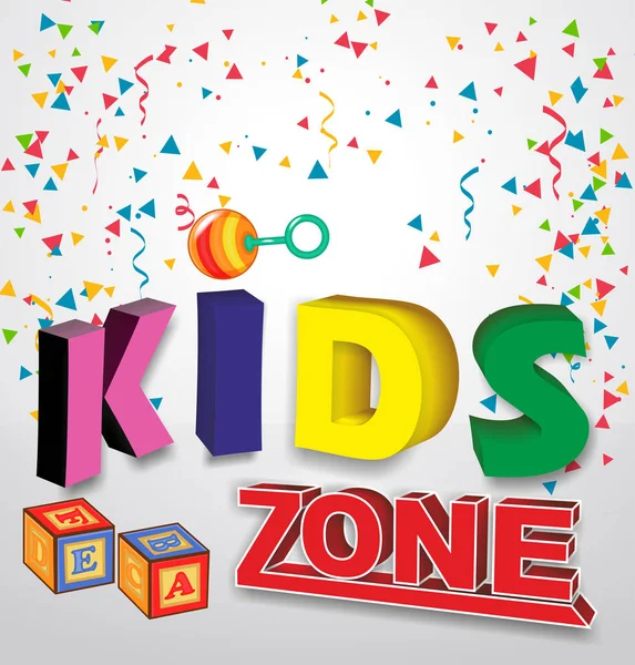 Kinderzone Banner mit Kinderspielzeug — Stockfoto