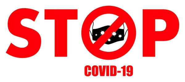 Stop Covid Signo Símbolo Ilustração Conceito Coronavírus Covid Fundo Branco — Fotografia de Stock