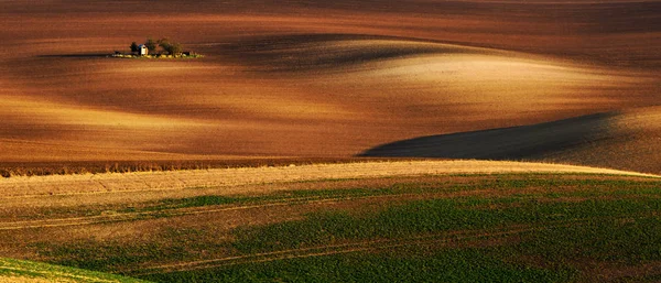 Detalhe paisagem no campo da Morávia do Sul durante a primavera, República Checa . — Fotografia de Stock