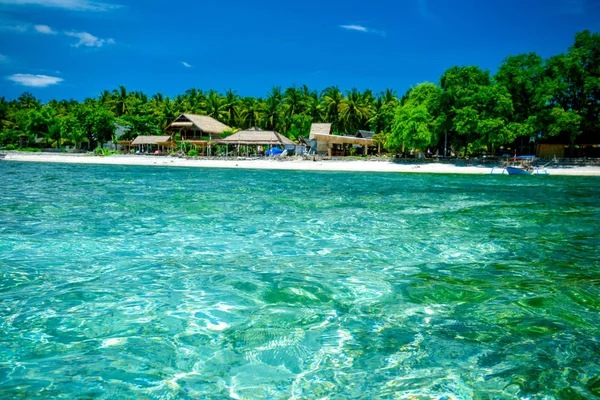 Crystal Clear Water View Beach Bungalows Sumatra Indonesia — Stock Photo, Image