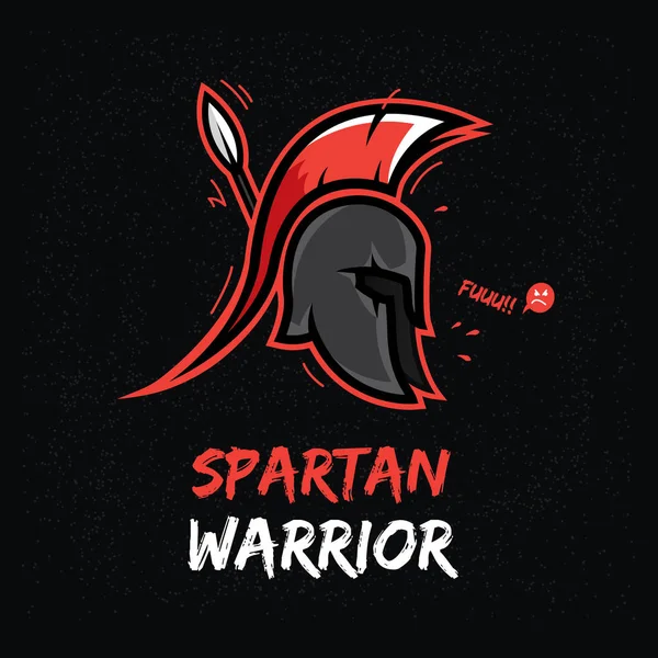Spartan kasklı tişört tasarımı. Fitness / Dövüş Sanatları teması. 