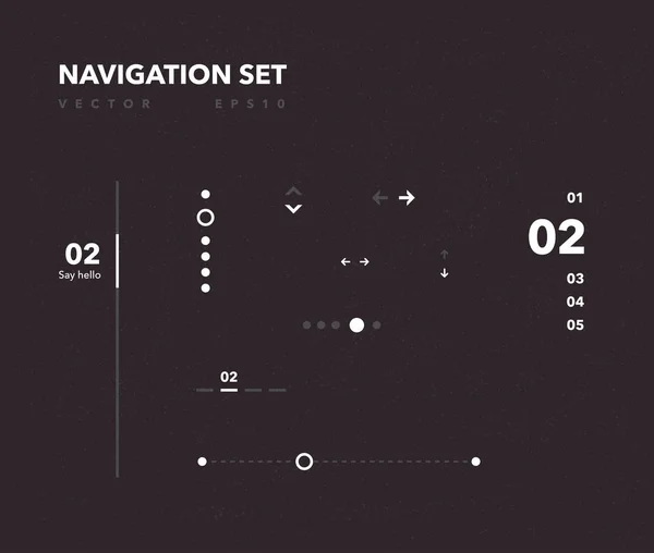 Vector navigasyon web ui elementleri. Oklar, çubuklar, düğmeler..