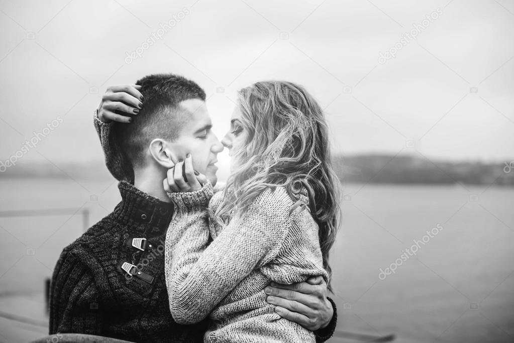 Young couple kissing 