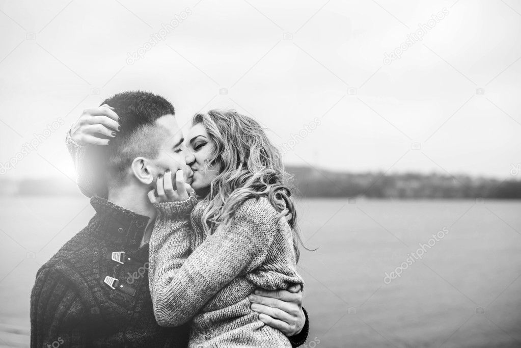 Young couple kissing 