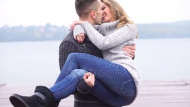 Çift aşk açık, ağır çekimde